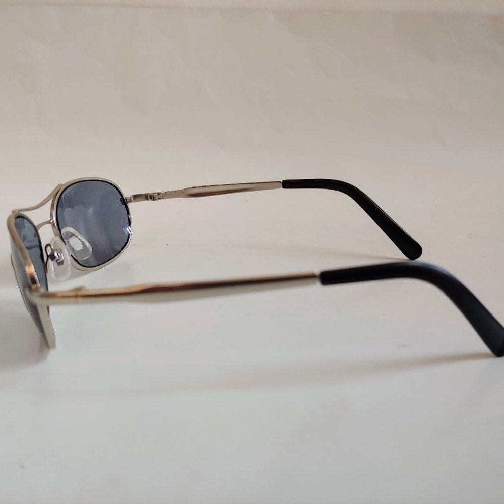 NWT Ture Vintage 90's Rectangle Metal Sport Sunglasses (S.Siver) - Picture 2 of 4